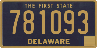 DE license plate 781093