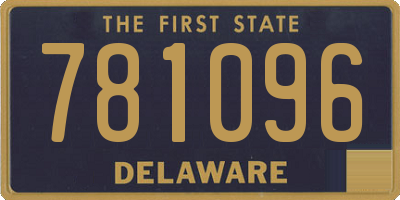DE license plate 781096