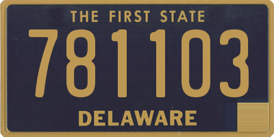 DE license plate 781103