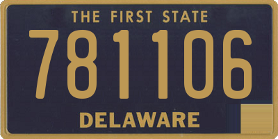 DE license plate 781106