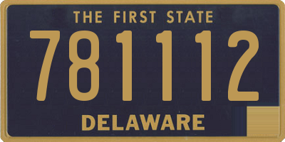 DE license plate 781112
