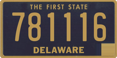 DE license plate 781116