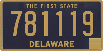 DE license plate 781119