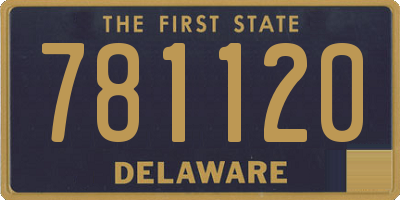 DE license plate 781120