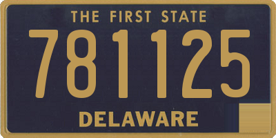 DE license plate 781125