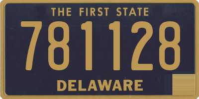 DE license plate 781128