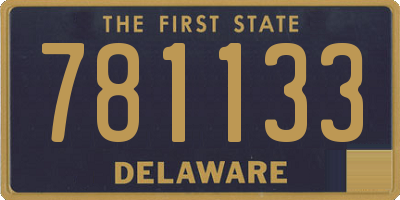 DE license plate 781133