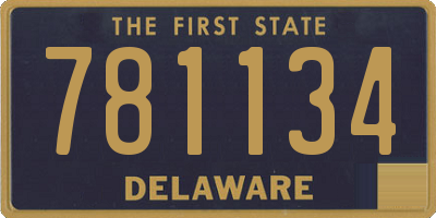 DE license plate 781134