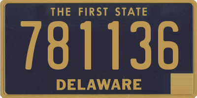 DE license plate 781136