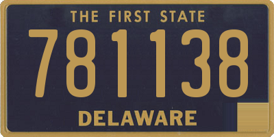 DE license plate 781138