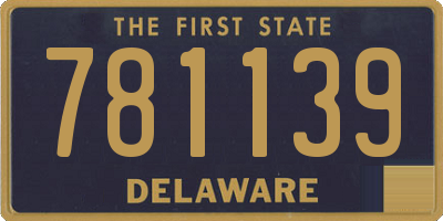 DE license plate 781139