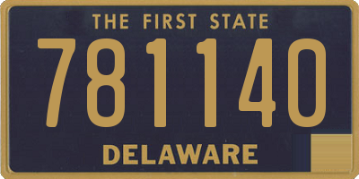 DE license plate 781140