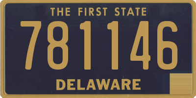 DE license plate 781146