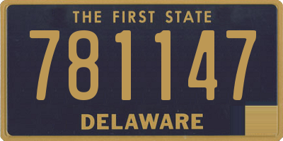 DE license plate 781147