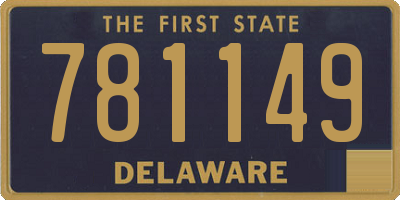 DE license plate 781149