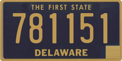 DE license plate 781151
