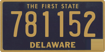 DE license plate 781152