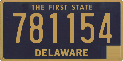 DE license plate 781154