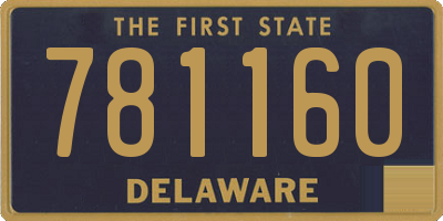 DE license plate 781160