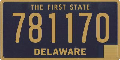 DE license plate 781170