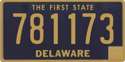 DE license plate 781173