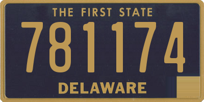 DE license plate 781174