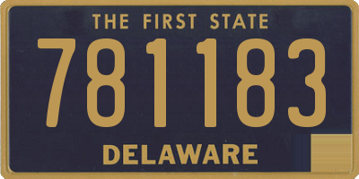 DE license plate 781183
