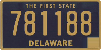 DE license plate 781188