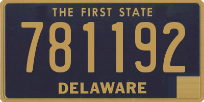 DE license plate 781192