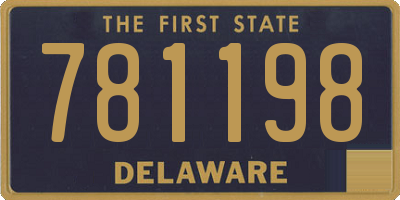 DE license plate 781198