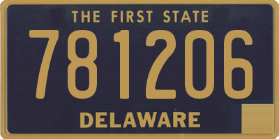 DE license plate 781206