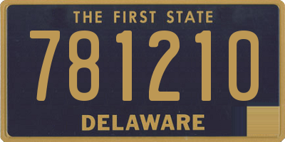 DE license plate 781210