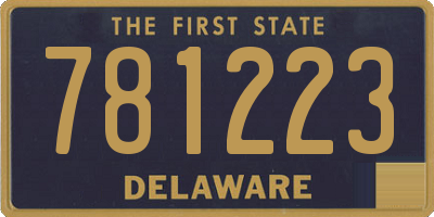 DE license plate 781223