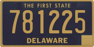 DE license plate 781225