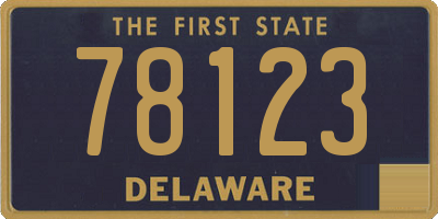 DE license plate 78123