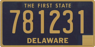 DE license plate 781231