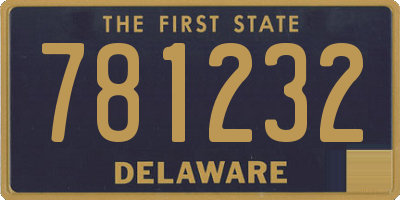 DE license plate 781232