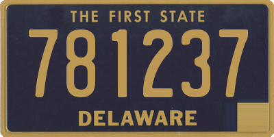 DE license plate 781237