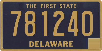 DE license plate 781240