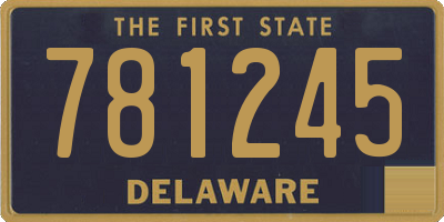 DE license plate 781245