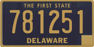 DE license plate 781251
