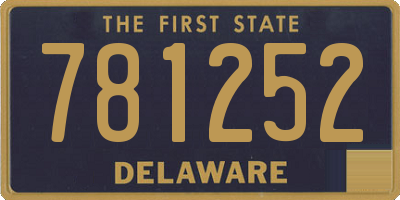 DE license plate 781252