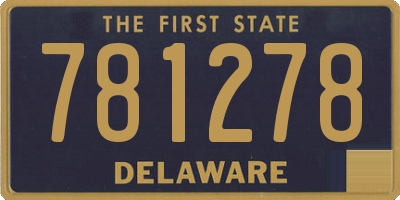 DE license plate 781278
