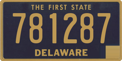 DE license plate 781287