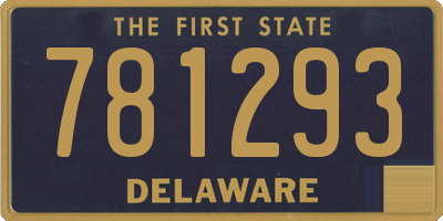 DE license plate 781293