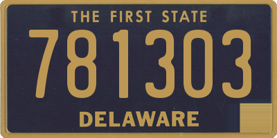 DE license plate 781303