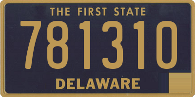 DE license plate 781310