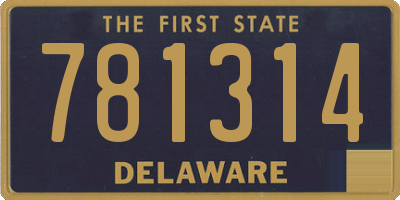 DE license plate 781314