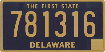 DE license plate 781316