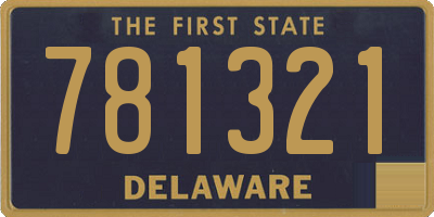 DE license plate 781321